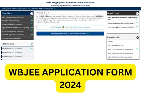 wbjee 2024 registration form